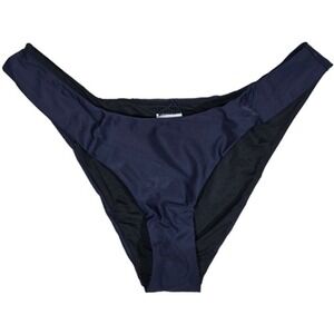 J. Crew Curved-waist cheeky bikini bottom in Navy‎ M NWT